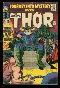 JOURNEY INTO MYSTERY #122 1965-JACK KIRBY-MIGHTY THOR VG