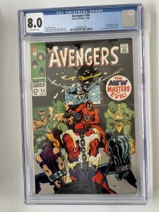 AVENGERS #54 CGC 8.0?1st NEW MASTERS OF EVIL?BLACK KNIGHT (1968)
