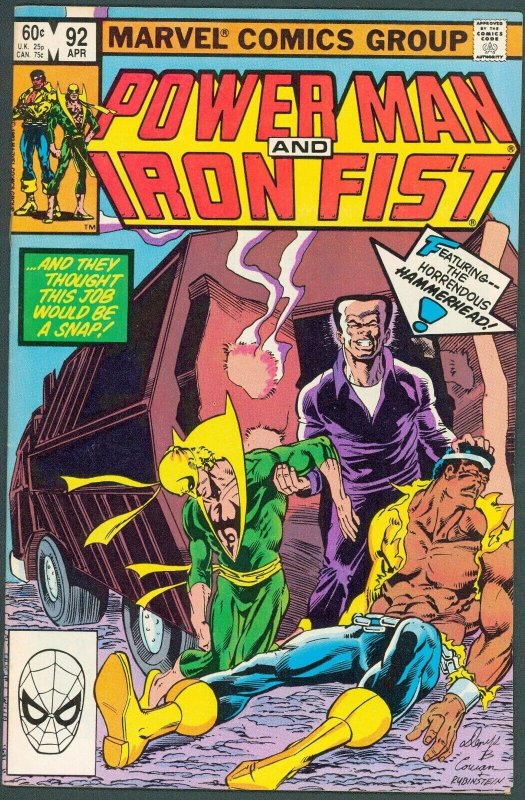 Power Man and Iron Fist 92 VF/NM 9.0 Hammerhead Marvel 1983