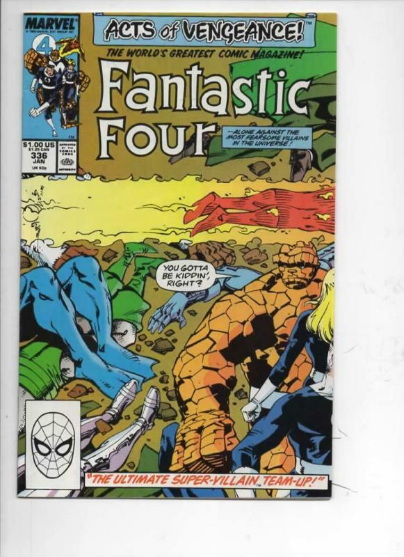 FANTASTIC FOUR #336 VF/NM Acts of Vengeance, 1961 1990 Marvel, more FF in store