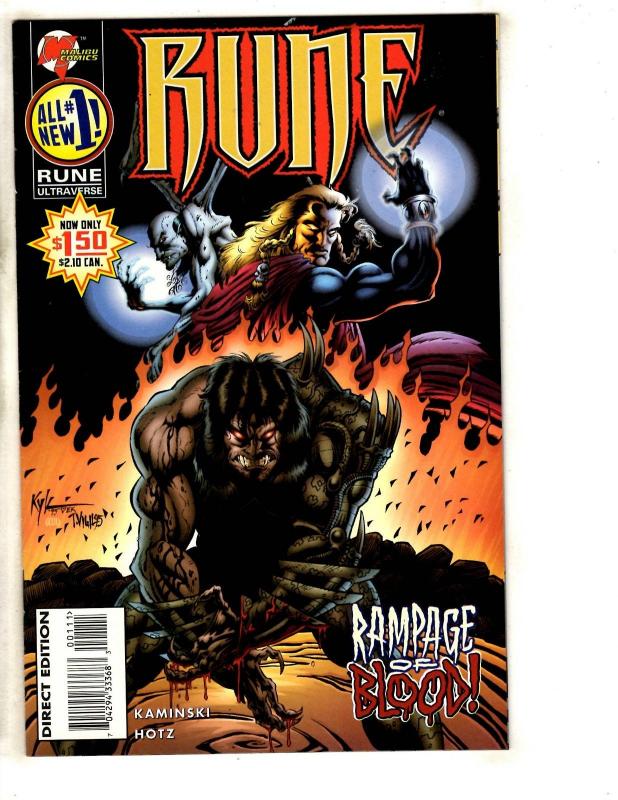 13 Malibu Comics Rune 1 2 3 4 Infinity Nightman 1 2 3 4 Infinity Gambit 1 2+ DB9