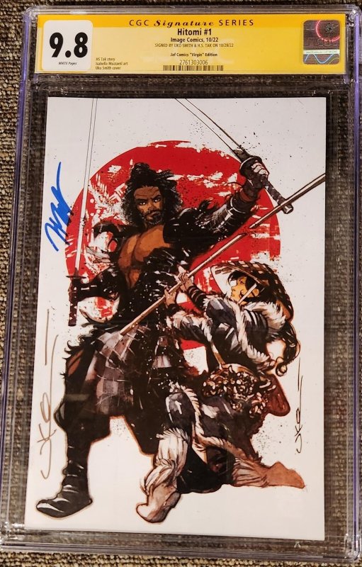 Hitomi #1 Image Comics2022 Signed CGC 9.8 Graded Comic Book