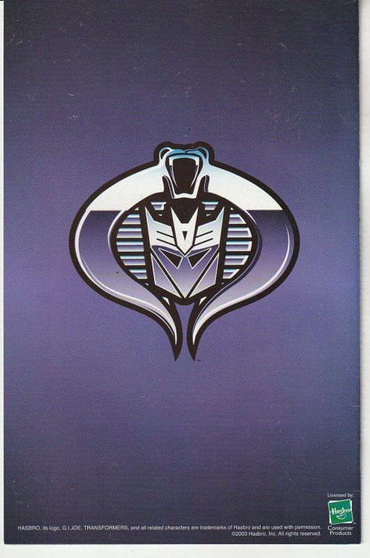 G.I. Joe vs. The Transformers #1 Cover C - Kaare Andrews (2003)
