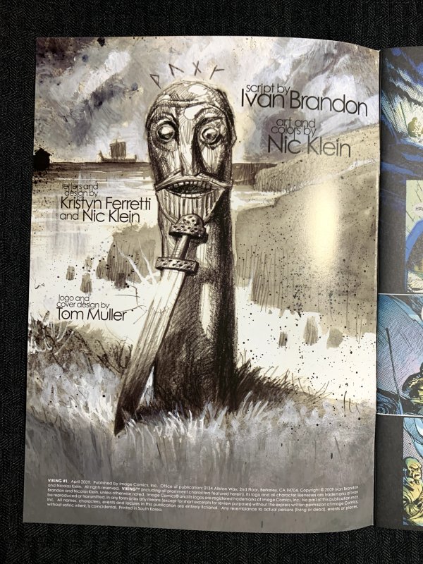 2009 VIKING #1 by Ivan Brandon & Nic Klein SC VF 8.0 1st Image Comics