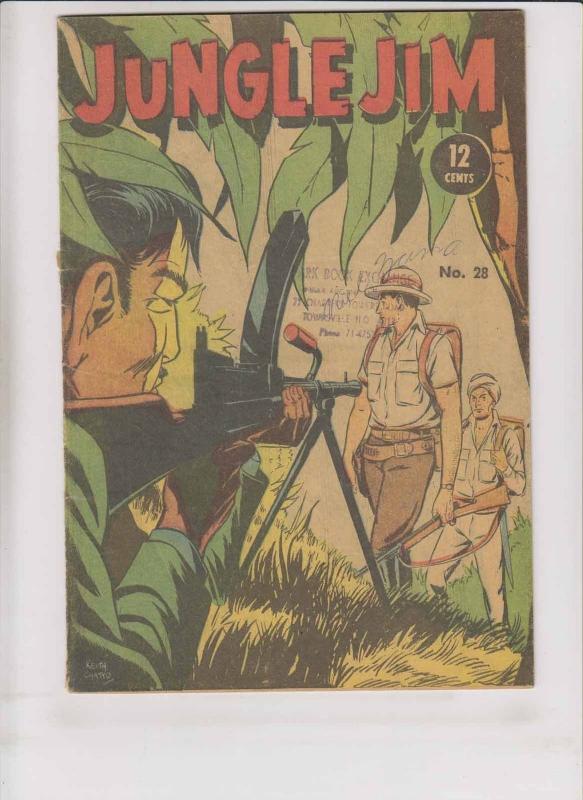 Jungle Jim #28 VG page comics - silver star - popeye in thimble theatre backups 