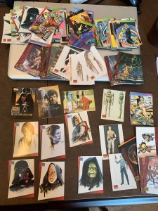 Star Wars Galaxy Trading Cards (1993) - Assortment of about 150 cards