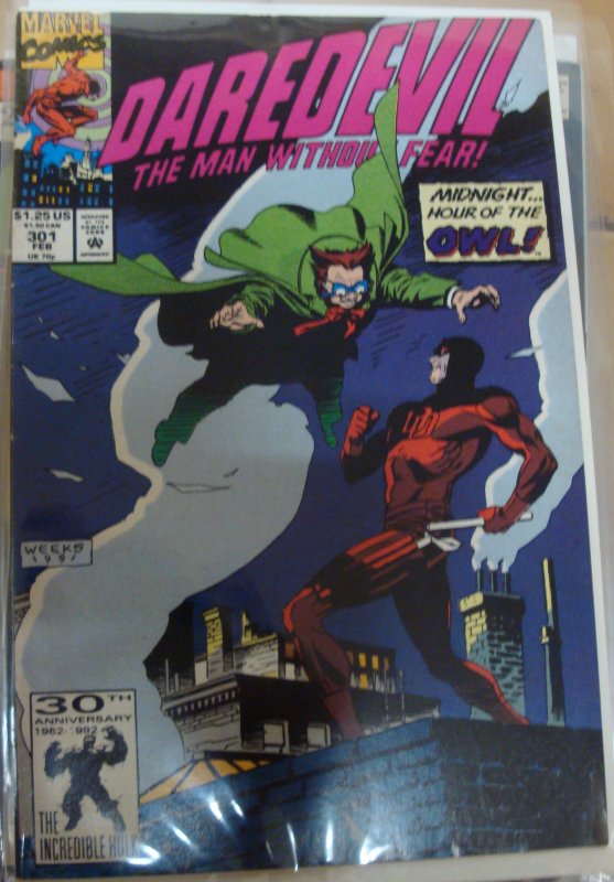 Daredevil #301 D. G. Chichester Story Lee Weeks Cover Owl