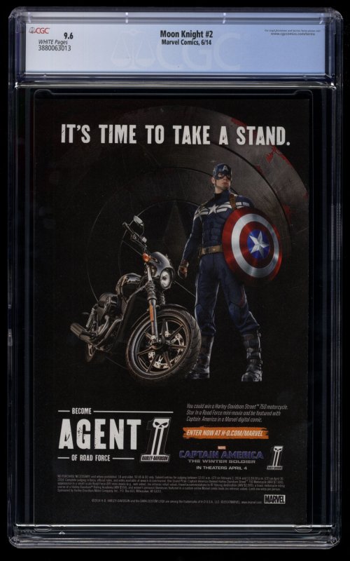 Moon Knight (2014) #2 CGC NM+ 9.6 White Pages