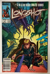 (1985) LONGSHOT #3 NEWSSTAND VARIANT COVER 1st APPEARANCE MOJO! ARTHUR ADAMS ART