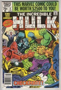 Incredible Hulk King Size Annual #9 May-70 NM Steve Spider-Man Ditko Art Wow!