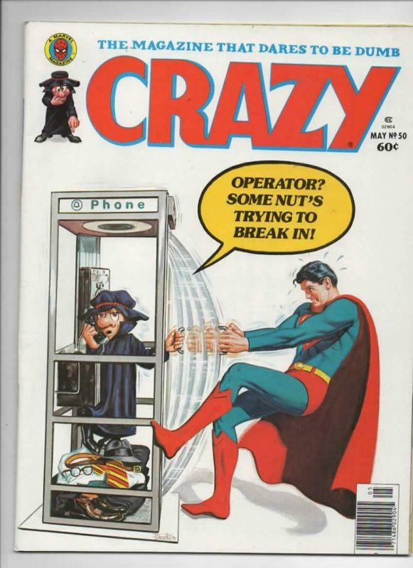 CRAZY #50 Magazine, VF, Superman, Hulk, Howard the Duck, 1973 1979,more in store