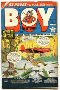 BOY COMICS #51 1950-CHARLES BIRO-PARACHUTE/GATOR COVER FN/VF 