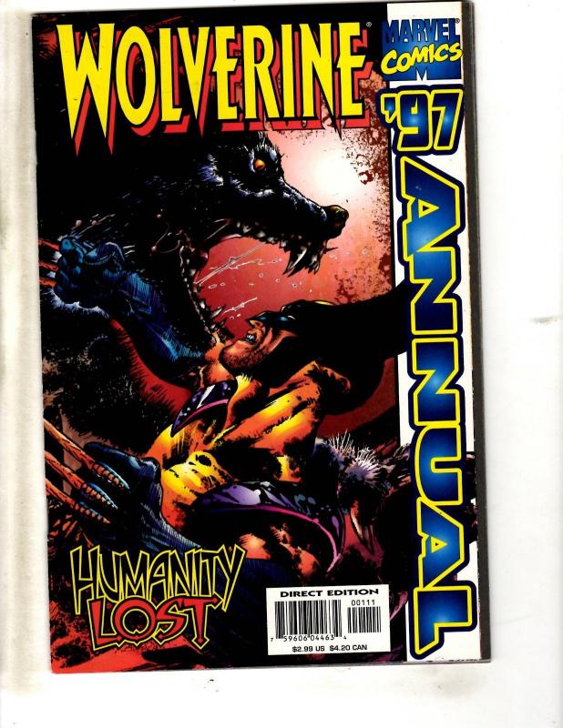 Lot Of 5 Wolverine Marvel Comic Books ANNUALS # 95' 96' 97' 00' 01' X-Men CR59