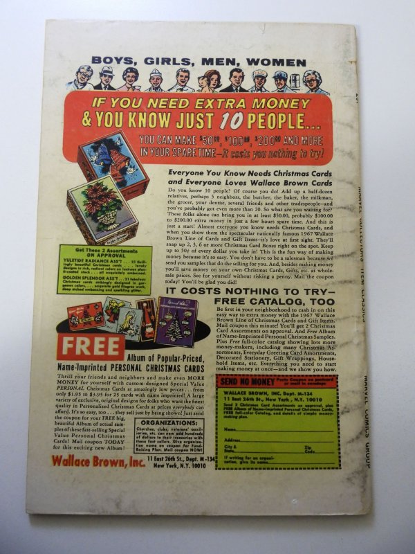 Marvel Collectors' Item Classics #11 (1967) VG Condition 1 Spine Split