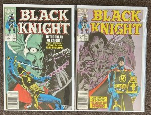 Black Knight Mini Series #2,4 Marvel Comics 1990 Newsstand NM Lot