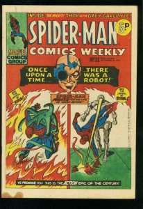 SPIDER-MAN COMICS WEEKLY #31 1973-STEVE DITKO-JACK KIRBY-BRITISH-ROBOT VG