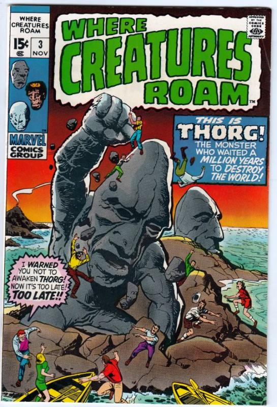 Where Creatures Roam #3 (Nov-70) VF High-Grade Khan