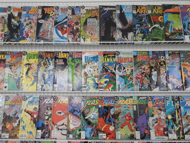 Huge Lot of 180+ Comics W/ Flash, Green Arrow, Hawkman Avg. FN- Condition!