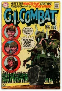 G I Combat #138 VG 4.0 Silver Age DC 1969 1st Losers Haunted Tank Civil War WWII