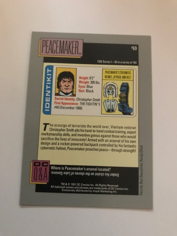 PEACEMAKER #69 card : 1992 DC Universe Series 1, NM/M, Impel; TV