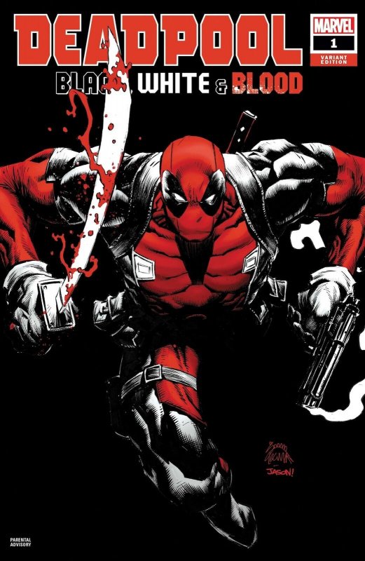 DEADPOOL BLACK WHITE BLOOD #1 (OF 5) STEGMAN VARIANT 