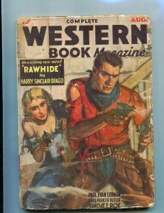 COMPLETE WESTERN PULP-AUGUST-1935-GUN GIRL-WOW-RARE! VG