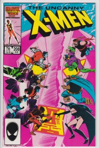 X-MEN #208 (Aug 1986) NM- 9.2 white! I've had this one since it was new!