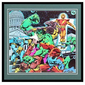 VINTAGE 1979 Marvel Incredible Hulk Adam Warlock Framed 12x12 Poster Display 