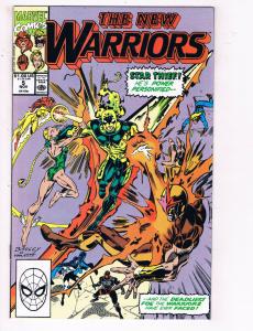 The New Warriors #5 VF Marvel Comics Comic Book Nov 1990 DE24