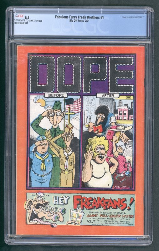Fabulous Furry Freak Brothers #1 (2/71) Graded CGC 8.5