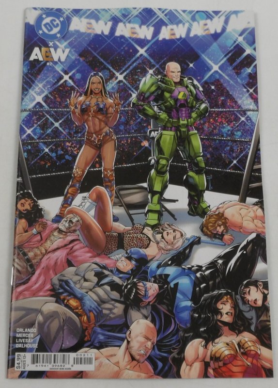 DC X AEW #1-2 VF/NM complete series 1st Prints - All Elite Wrestling Batman ; DC