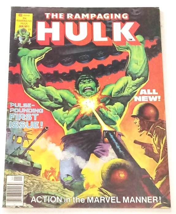 Rampaging Hulk #1 mid high grade (6.5) Marvel Magazine