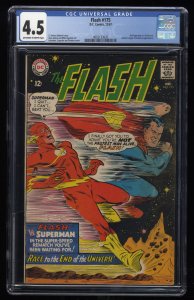 Flash #175 CGC VG+ 4.5 Off White to White Superman race!