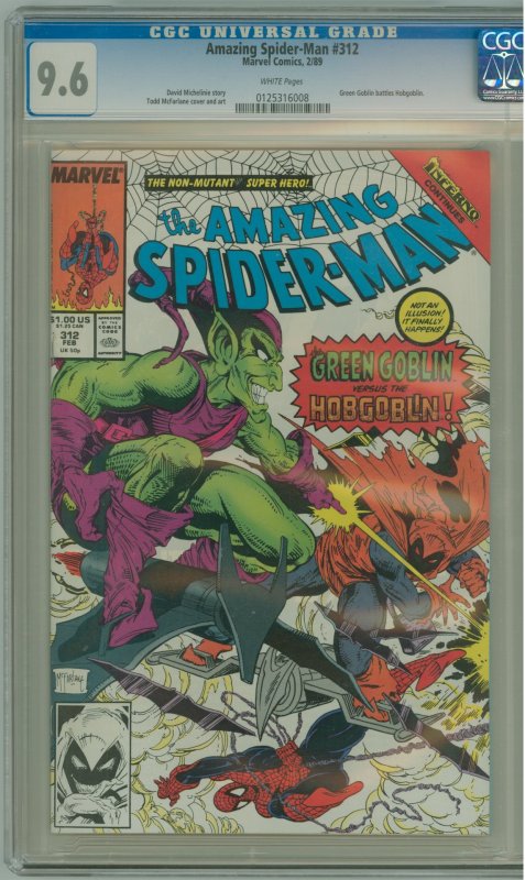 The Amazing Spider-Man #312 (1989) CGC 9.6!