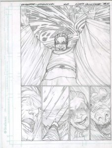 Battlestar Galactica #5 pg 21 Original Penciled art ALEX SANCHEZ Count Iblis