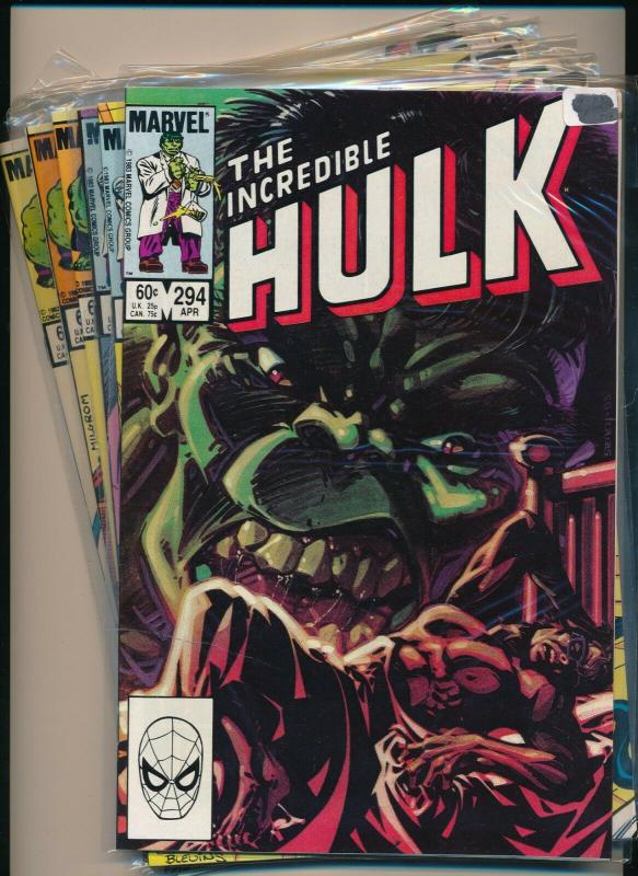 Marvel Comics Lot of 6-THE INCREDIBLE HULK  #289-294 1983 VF (PF487) 