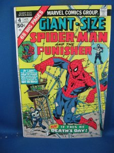 GIANT SIZE SPIDERMAN 4 VF+ PUNISHER MARVEL 1975