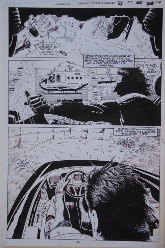 PAUL GULACY original art, MARVEL COMICS PRESENTS #28 pg 24, 11x16, Coldblood