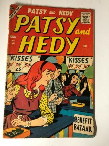 PATSY AND HEDY 57 July 1957 G+  cheap thrills, cheap kiss competition