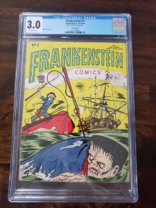 Frankenstein Comics 1 CGC 3.0 UK Edition only copy graded by CGC