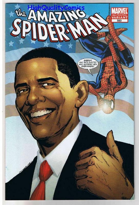 AMAZING SPIDER-MAN #583, VF/NM, Barack Obama, 3rd, Variant, more ASM in store