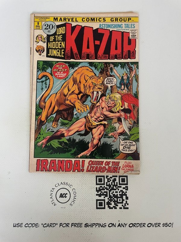 Astonishing Tales # 9 VG Marvel Comic Book Ka-Zar Dr. Doom Kraven Hunter 7 J224