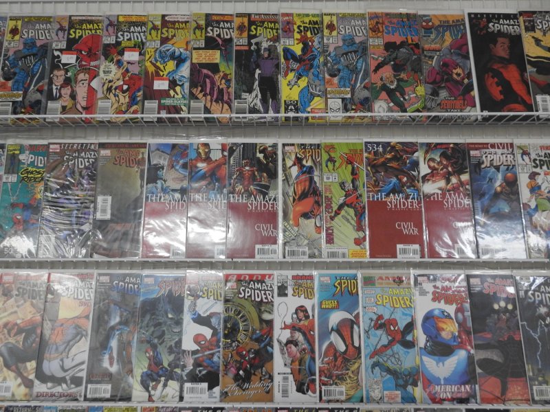 Huge Lot of 160+ Comics W/ Spiderman +More! Average VF- Condition!