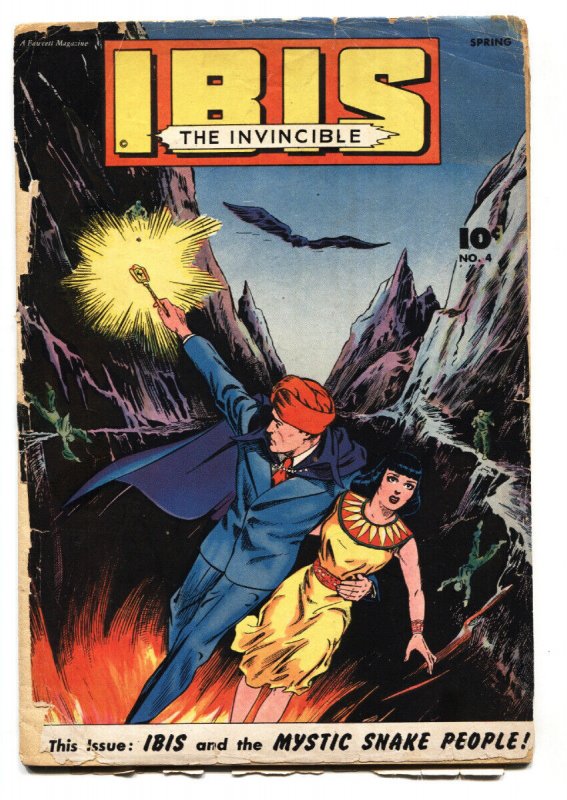 IBIS THE INVINCIBLE #4-1946-FAWCETT-HORROR/BAT cover-Golden-Age comic book FR 
