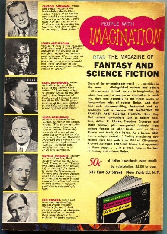 MAGAZINE OF FANTASY AND SCIENCE FICTION-Sept1966-Science Fiction Pulp Thrills