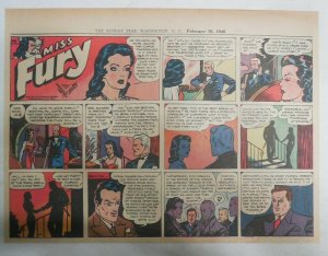 Miss Fury Sunday #250 by Tarpe Mills 1/20/1946 Size: 11 x 15  Very Rare Year #6