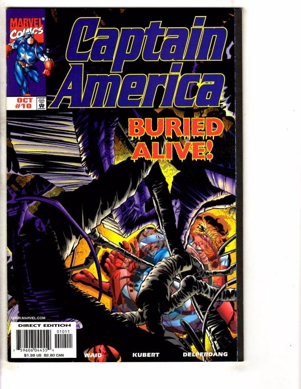 10 Captain America Marvel Comic Books # 1 2 3 4 5 6 7 8 9 10 Avengers Hulk RC13