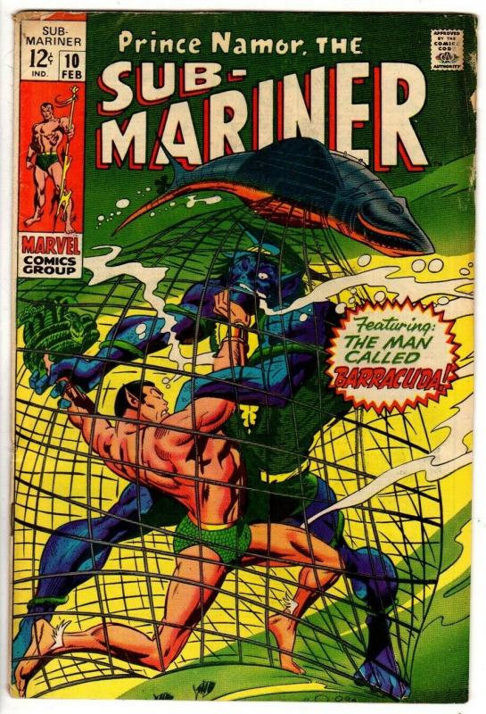 SUB MARINER 10 GOOD PLUS  Feb. 1969 COMICS BOOK