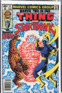 Marvel Two-in-One #61 (1980) Starhawk [Key Issue]