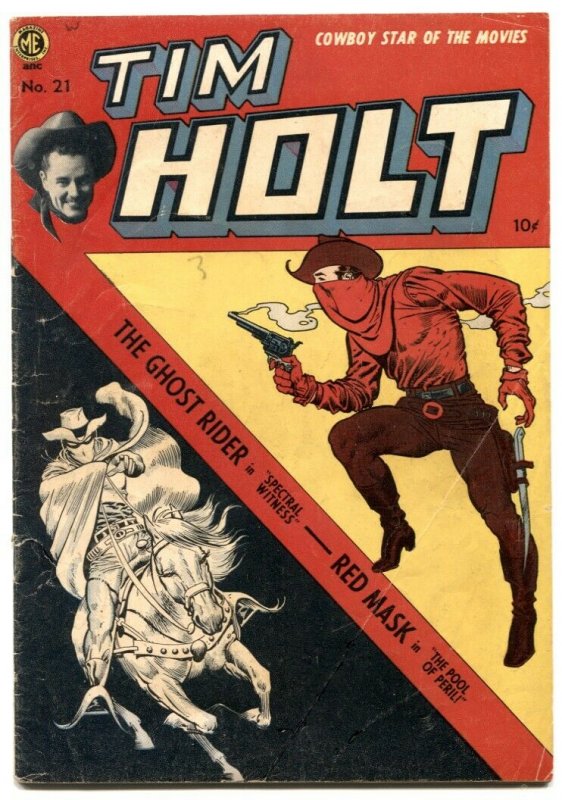 Tim Holt #21 1950-Frank Frazetta cover-Red Mask-Ghost Rider VG